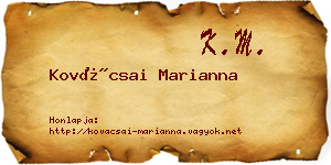 Kovácsai Marianna névjegykártya
